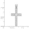 Gold Etched Floral Design Cross Pendant