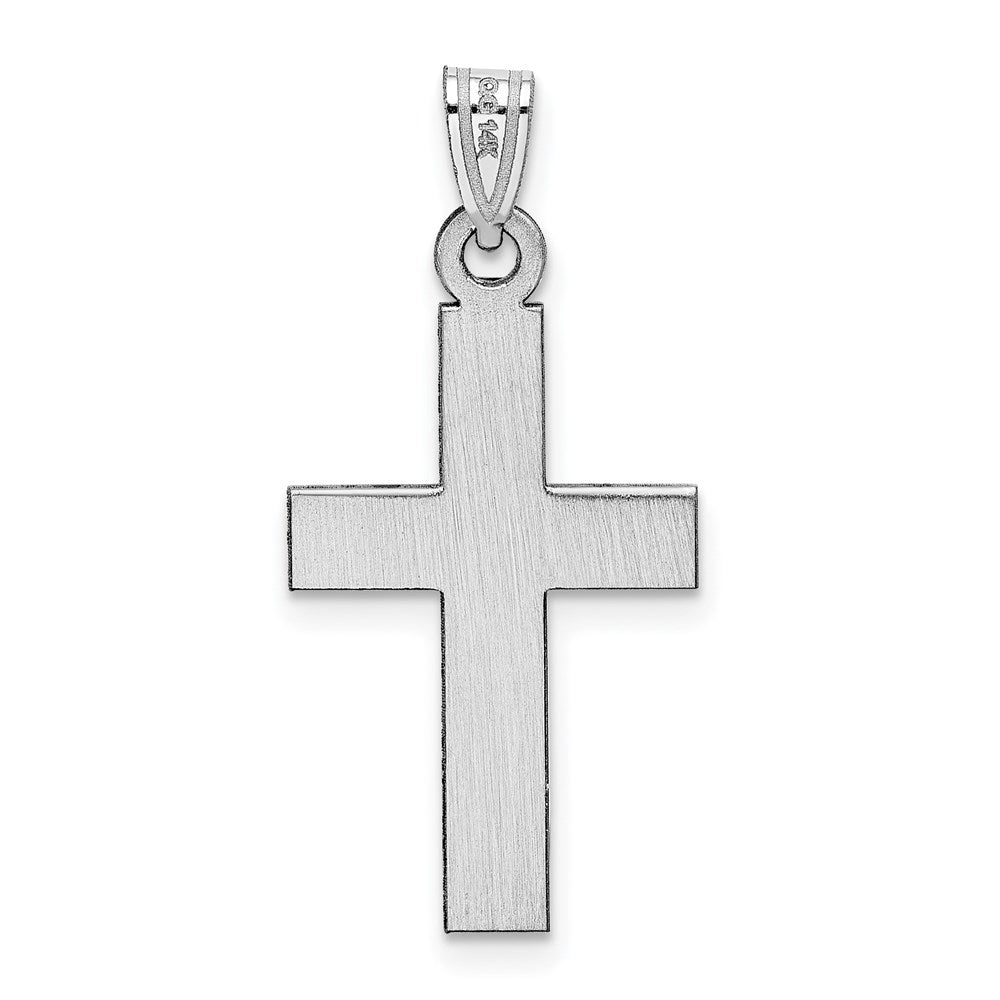 Gold Polished Flat Latin Cross Pendant