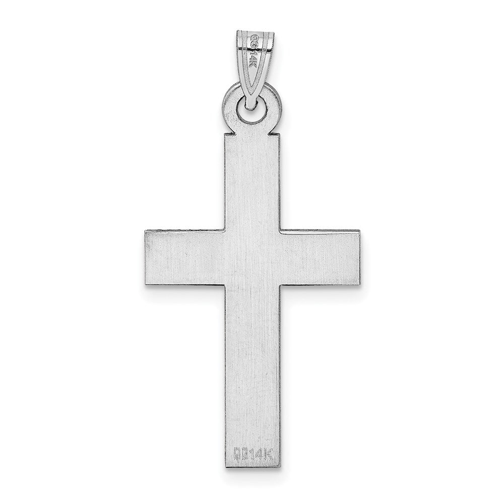 Gold Polished Flat Latin Cross Pendant