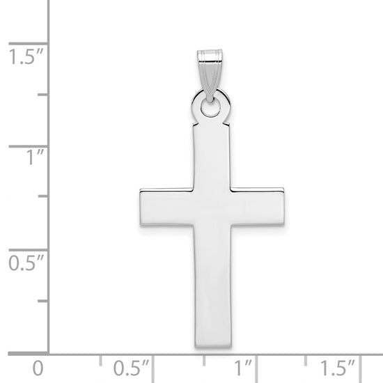 Gold Polished Flat Latin Cross Pendant