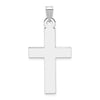 Gold Polished Flat Latin Cross Pendant