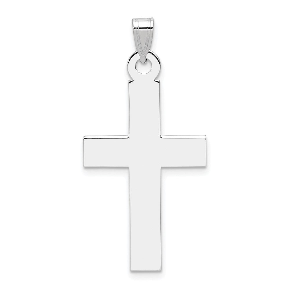 Gold Polished Flat Latin Cross Pendant