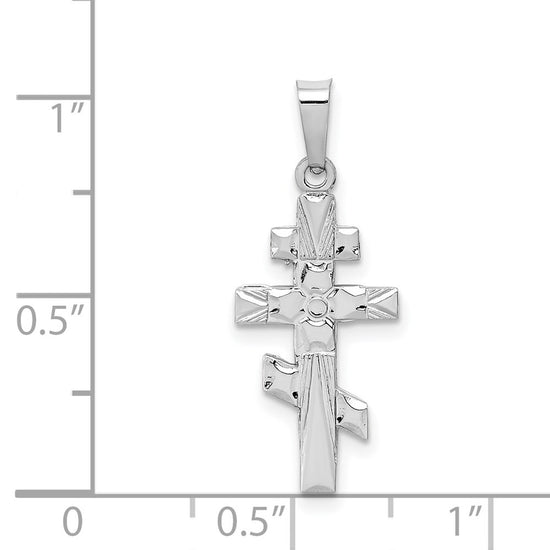 Gold Eastern Orthodox Cross Pendant