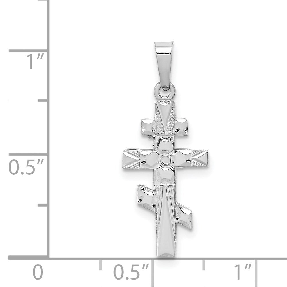 Gold Eastern Orthodox Cross Pendant
