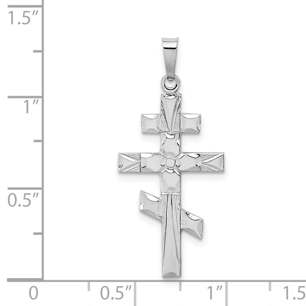 Gold Eastern Orthodox Cross Pendant