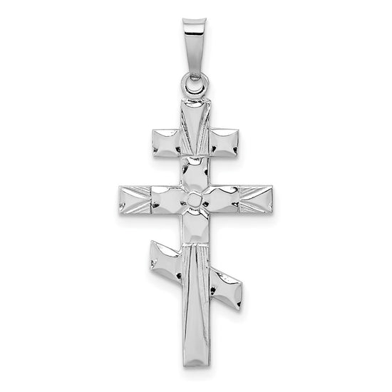 Gold Eastern Orthodox Cross Pendant