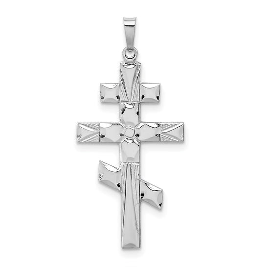Gold Eastern Orthodox Cross Pendant