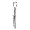 14k White Gold INRI Crucifix Charm