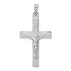 14k White Gold INRI Crucifix Charm