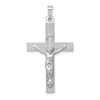 14k White Gold INRI Crucifix Charm