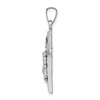 14k White Gold INRI Crucifix Charm
