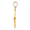14k Polished and Satin Hollow Saint Jude Thaddeus Medal Round Pendant
