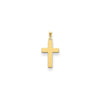 Gold Polished Flat Latin Cross Pendant