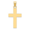 Gold Polished Flat Latin Cross Pendant