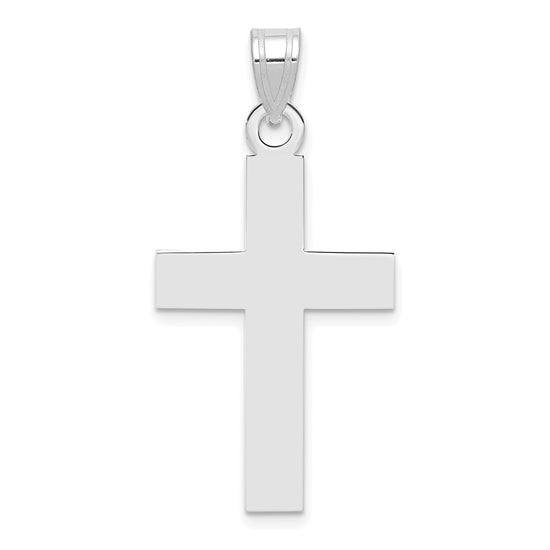 Gold Polished Flat Latin Cross Pendant