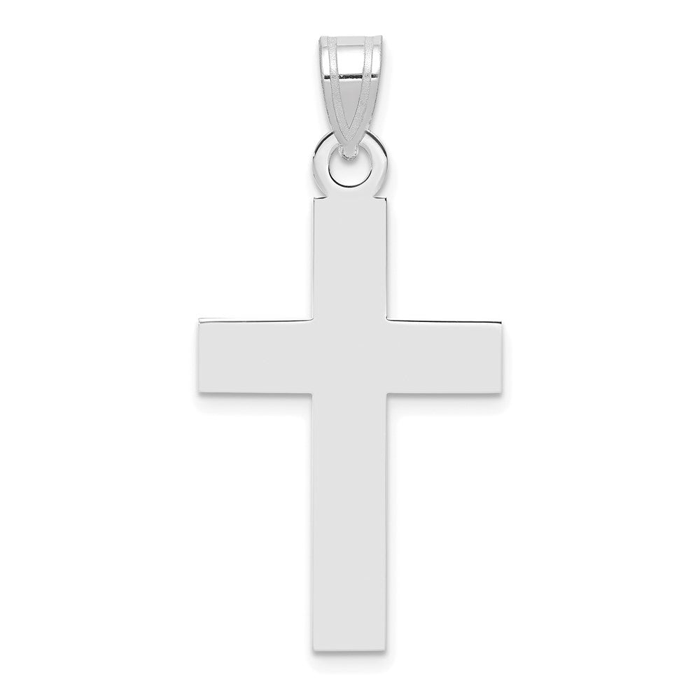 Gold Polished Flat Latin Cross Pendant