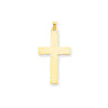 Gold Polished Flat Latin Cross Pendant