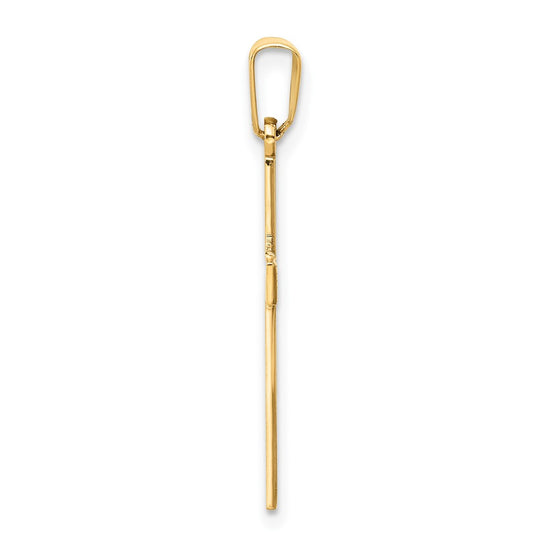 Gold Latin Cross Pendant
