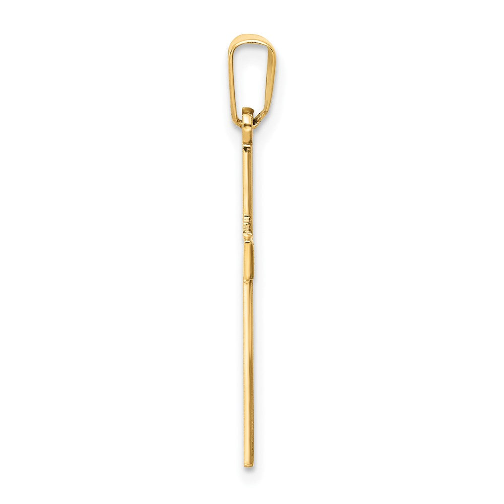 Gold Latin Cross Pendant