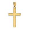Gold Flat Laser Design Latin Cross Pendant