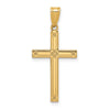 Gold Flat Laser Design Latin Cross Pendant