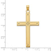 Gold Flat Laser Design Latin Cross Pendant