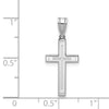 Gold Flat Etched Latin Cross Pendant