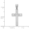 Gold Flat Etched Latin Cross Pendant