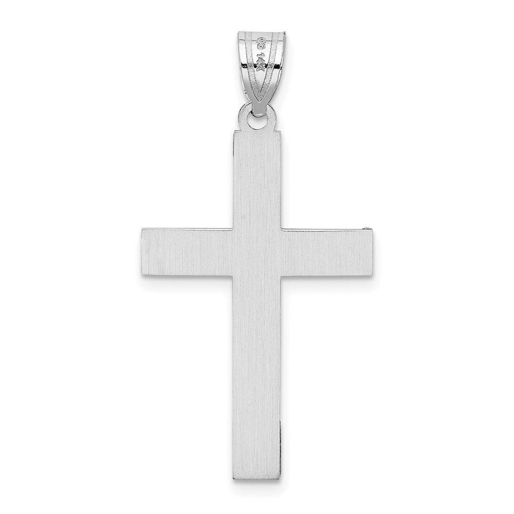 Gold Flat Etched Latin Cross Pendant