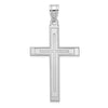 Gold Flat Etched Latin Cross Pendant
