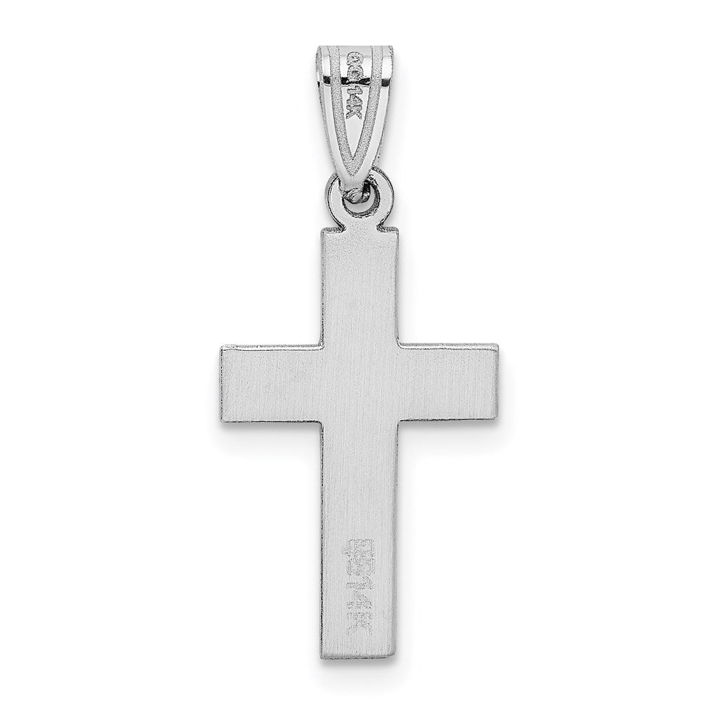 Gold Polished Flat Latin Cross Pendant