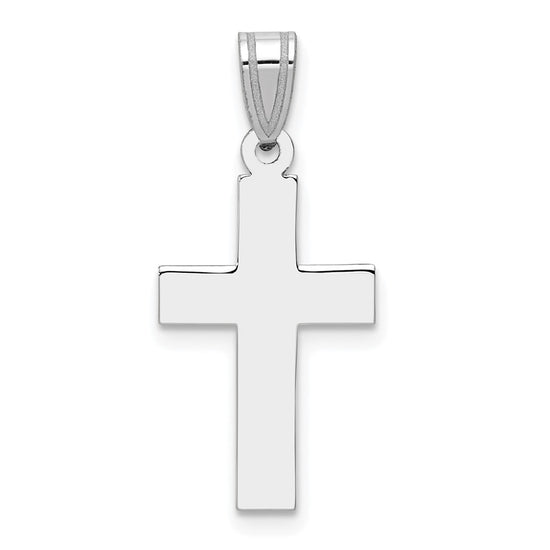 Gold Polished Flat Latin Cross Pendant