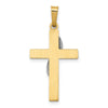 14K Two-Tone Hollow Cross with Drape Charm