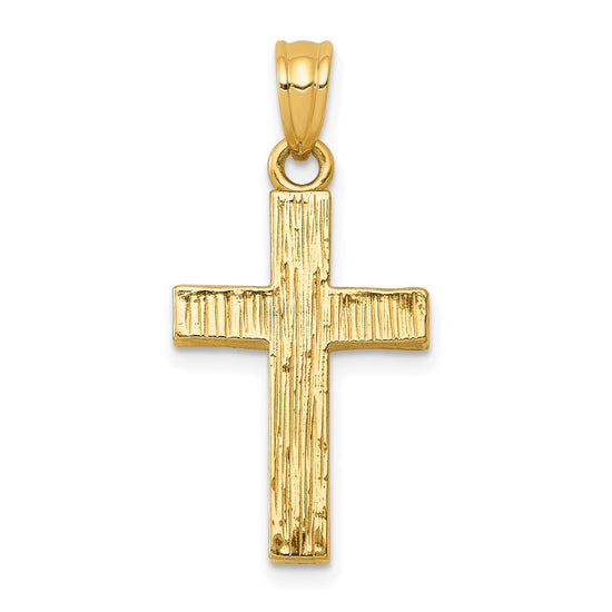 14k Black Epoxy Latin Cross Pendant