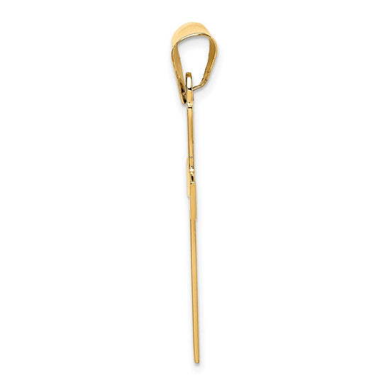 Gold Polished Latin Cross Pendant