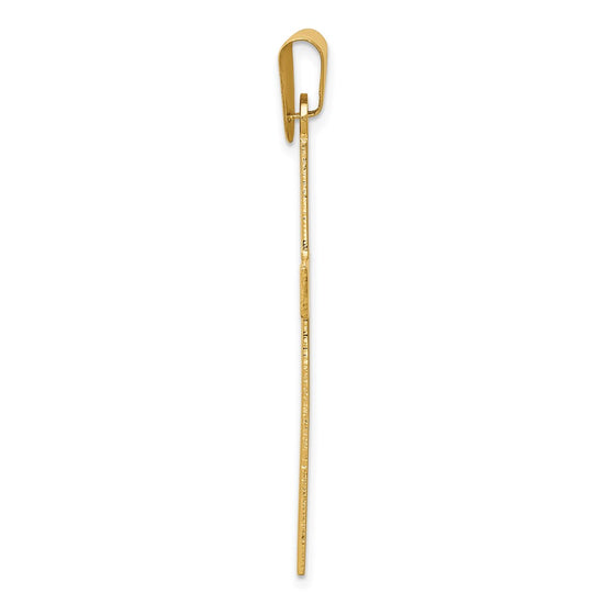 Gold Polished Latin Cross Pendant