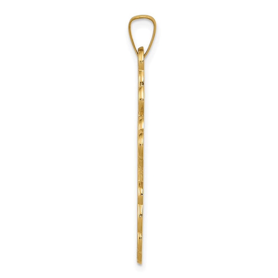 Gold Eastern Orthodox Cross Pendant