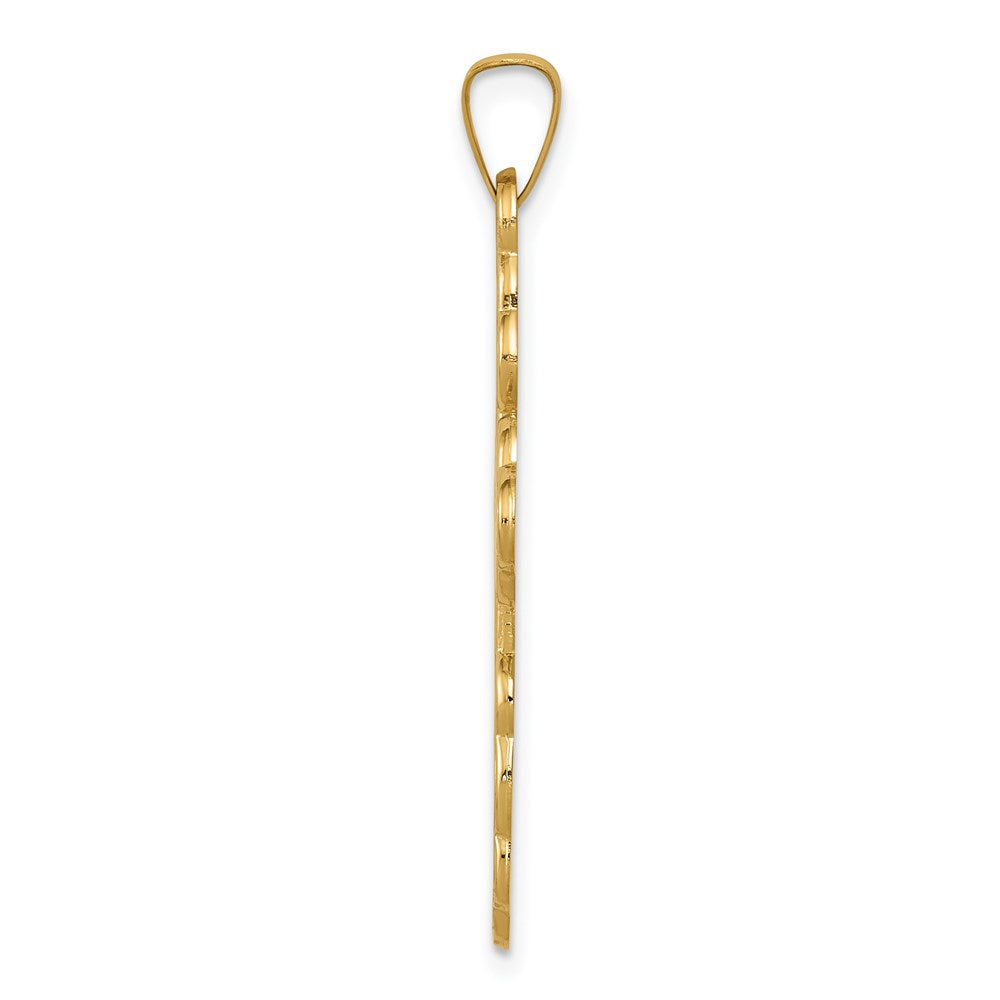 Gold Eastern Orthodox Cross Pendant