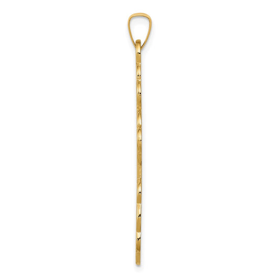 Gold Eastern Orthodox Cross Pendant