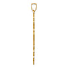 Gold Eastern Orthodox Cross Pendant