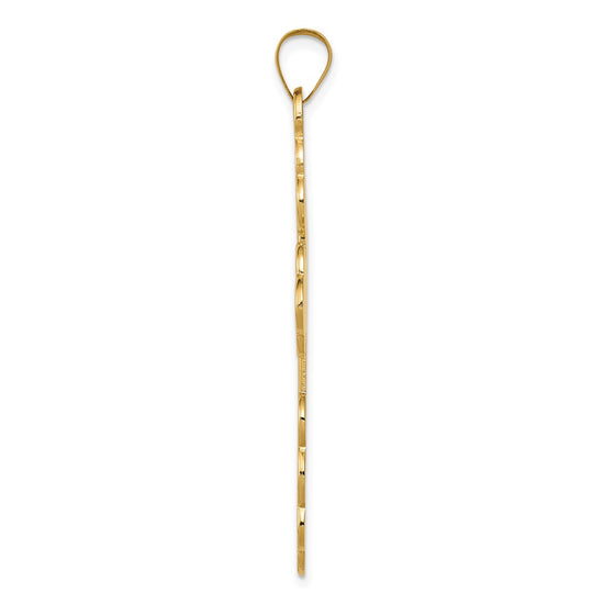 Gold Eastern Orthodox Cross Pendant