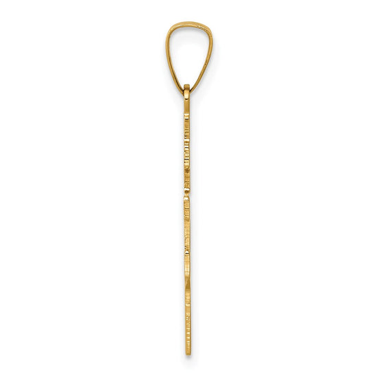 Gold Eastern Orthodox Cross Pendant