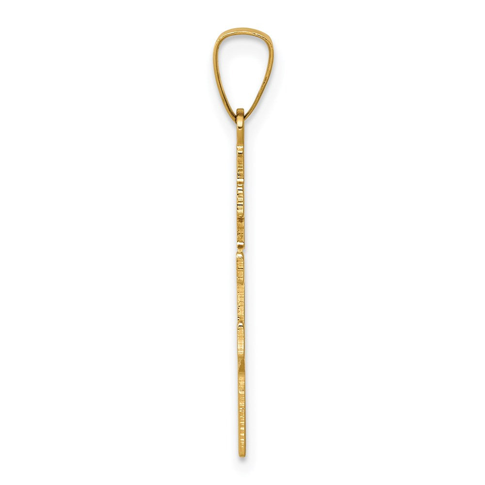 Gold Eastern Orthodox Cross Pendant