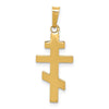 Gold Eastern Orthodox Cross Pendant