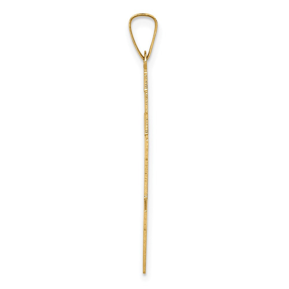 Gold Eastern Orthodox Cross Pendant