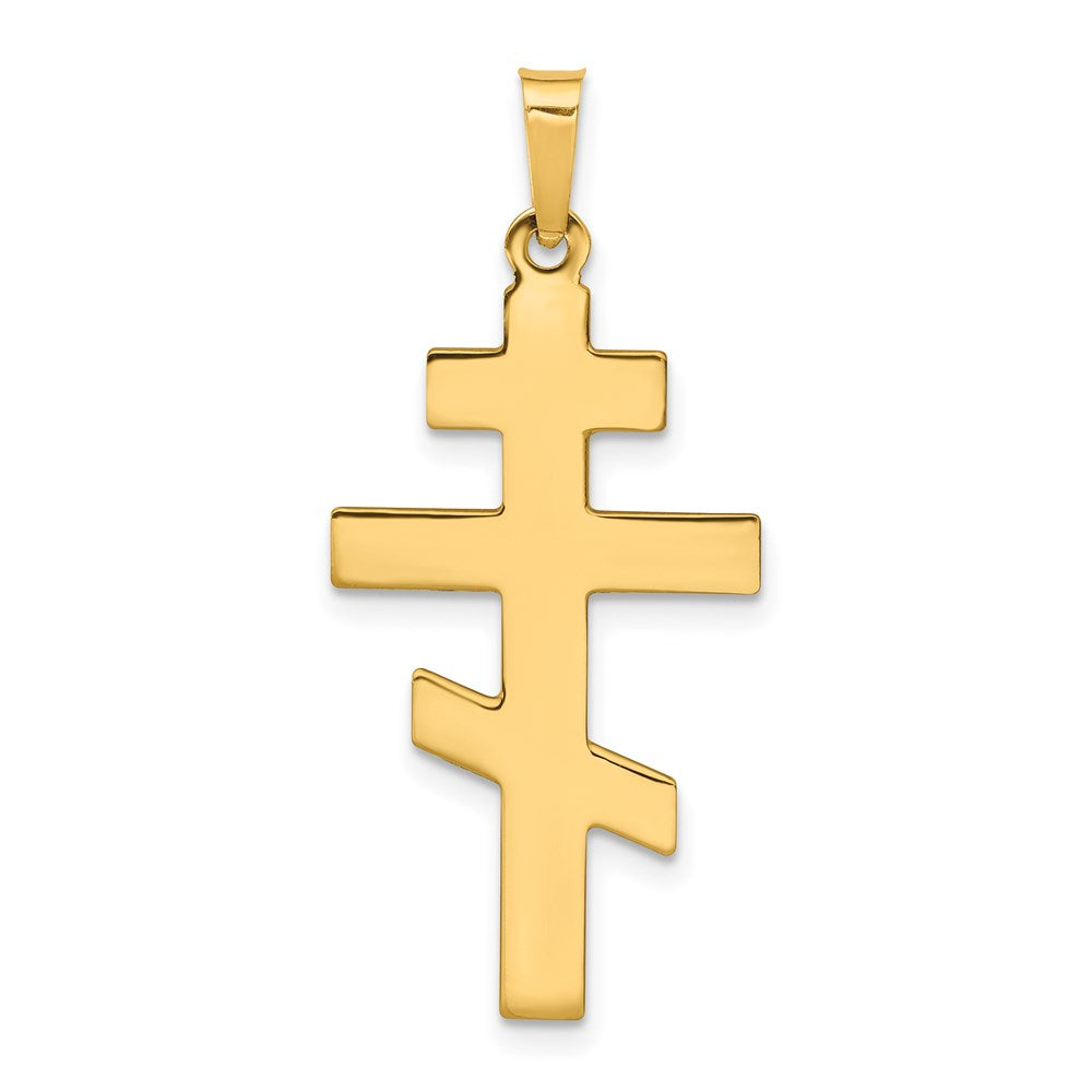 Gold Eastern Orthodox Cross Pendant