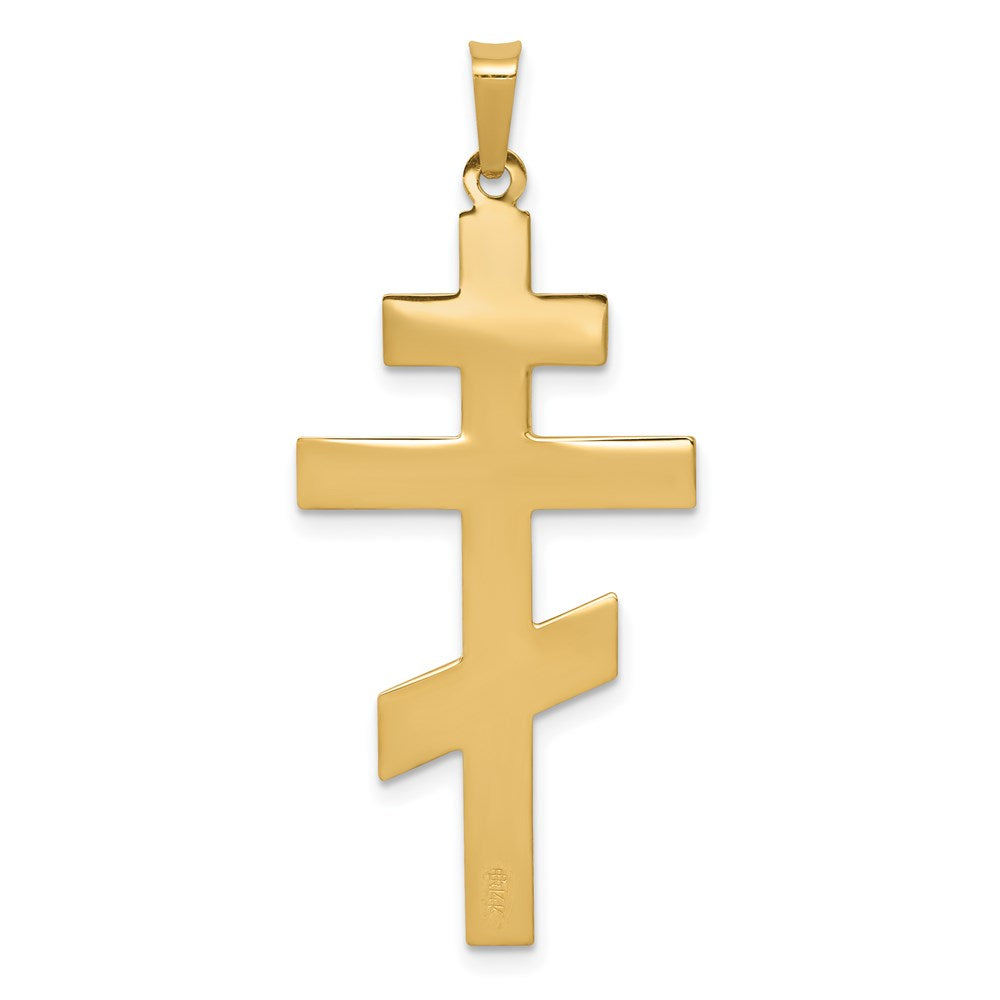 Gold Eastern Orthodox Cross Pendant