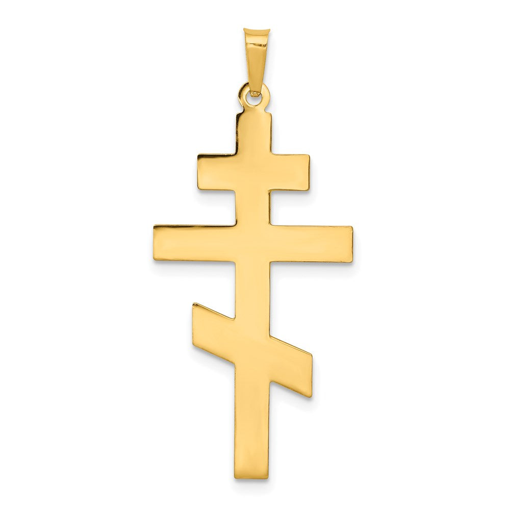 Gold Eastern Orthodox Cross Pendant