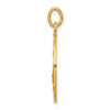 14k Polished and Satin Solid Saint Elizabeth Seton Medal Round Pendant