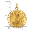 14k Polished and Satin Solid Saint Elizabeth Seton Medal Round Pendant